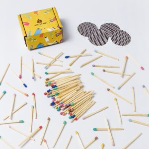 4 Inch Colorful Matches - 160 Long Matchsticks for Parties & Camping