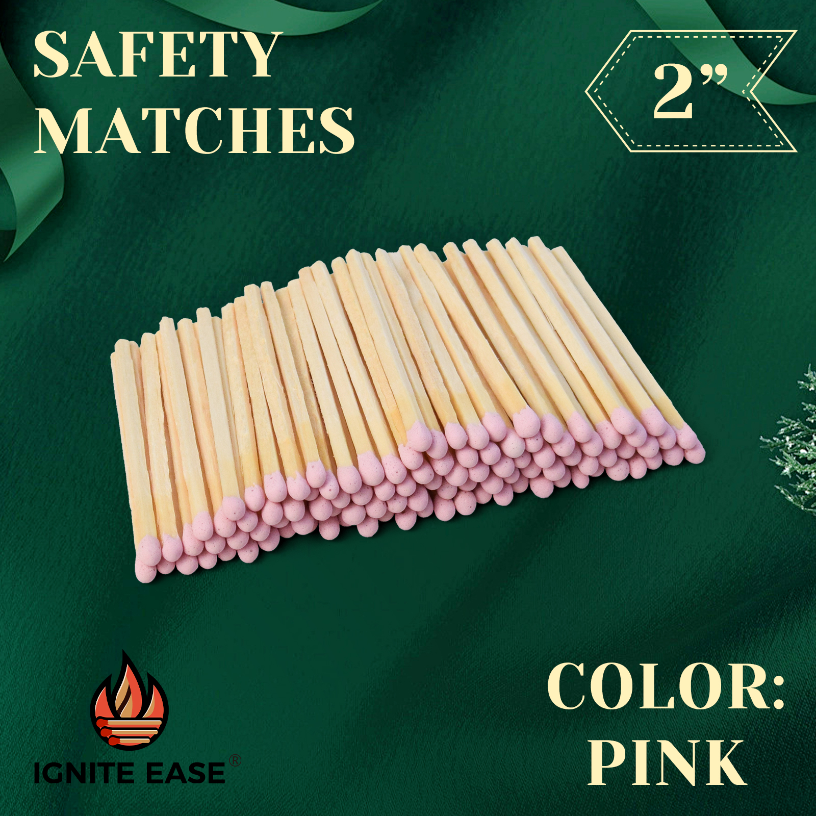 2 Inch Pink Matches - 100 Decorative Matchsticks with Striker - Image 4