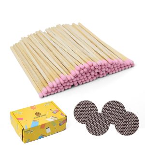 3 Inch Pink Safety Matches - Bulk Pack of 100