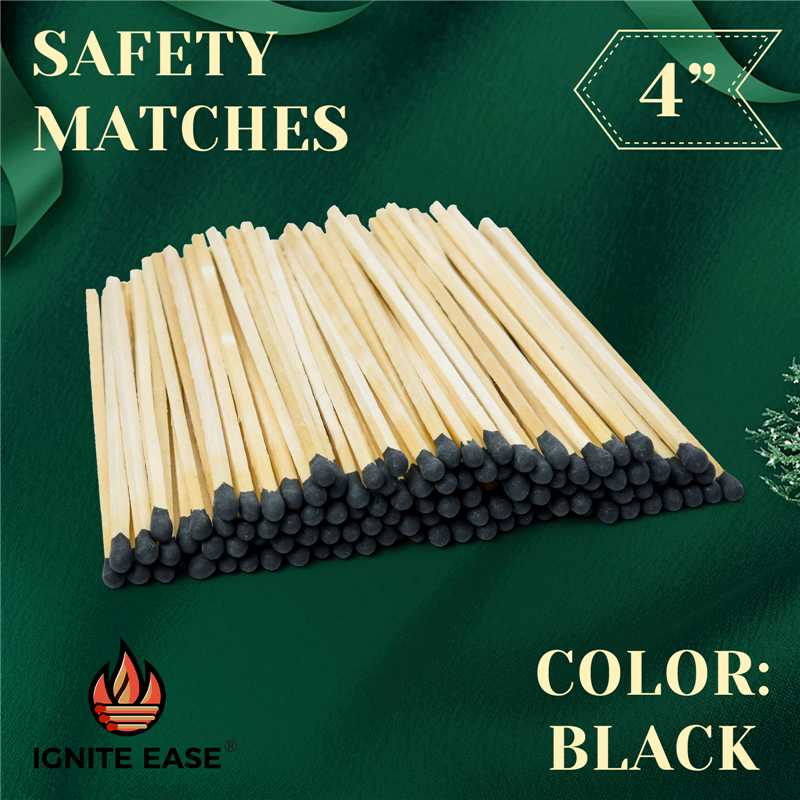 4 Inch Black Waterproof Survival Matches - Bulk Box of 100 - Image 8
