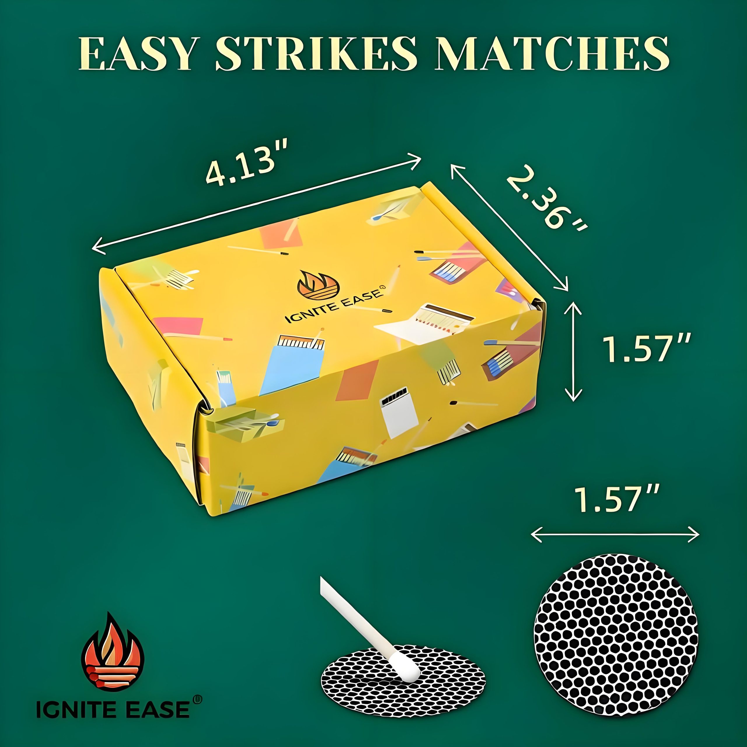 2 Inch Rainbow Matches - Bulk Pack of 100 Colorful Matchsticks - Image 4