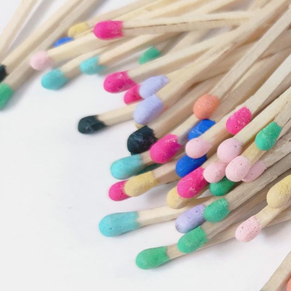 2 Inch (48MM) Long Colorful Matches (100 Sticks Bulk) - Strike-On-Box for Camping, Birthday, Emergency & Outdoor - Image 6