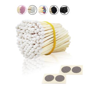 2 Inch (48mm) White Matches - 100 Count Bulk Box with Striker | Long Burning Safety Matches for Home, Camping, Emergency Kits