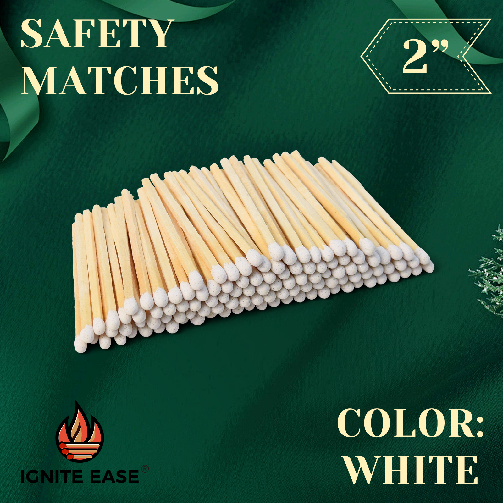 2 Inch White Safety Matches - Bulk Box of 100 - Image 4