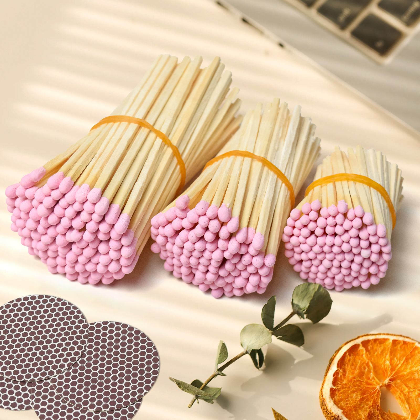 4 Inch Pink Safety Matches - Extra-Long Bulk Pack of 100 - Image 12